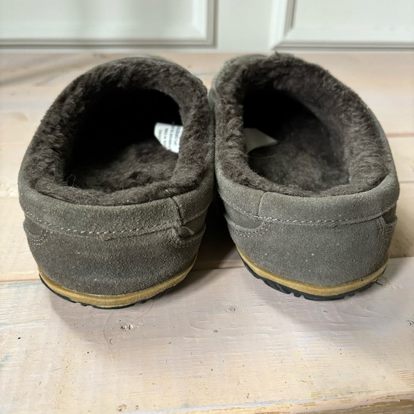 Grey/Taupe Suede Slippers - Picture 5 of 10